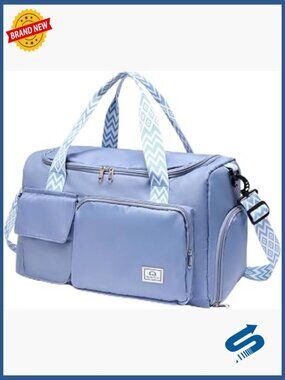Small Gym Bag with Shoe Compartment, Travel Duffle Weekender, Wet Dry Separation